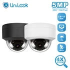 IP-камера видеонаблюдения UniLook, 5 Мп, 4-кратный зум, POE, со встроенным микрофоном, водонепроницаемая, IP66, H.265