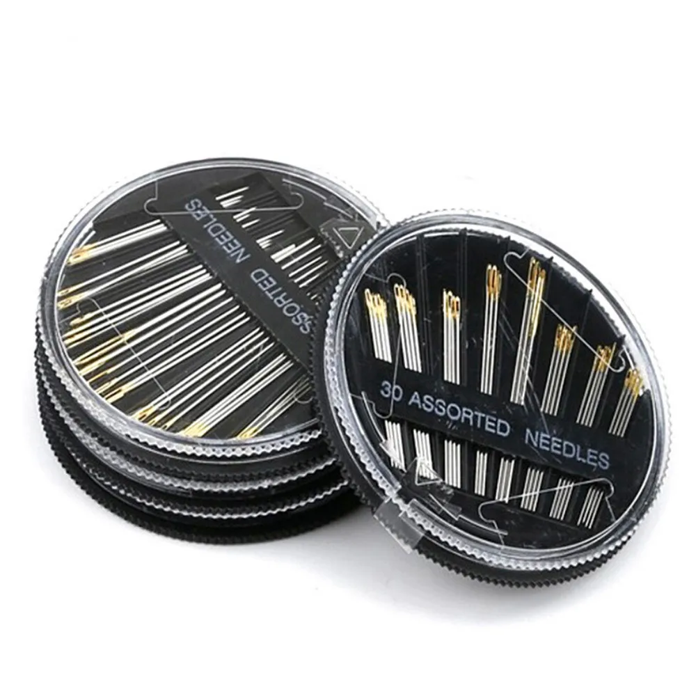 30 шт./компл. большие иглы для ручного шитья кожи золотые вышивания гобелен