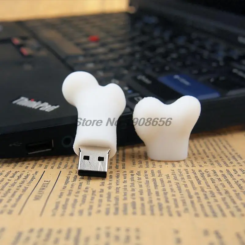 Милые Собаки кости USB флешки мультфильм в форме флэш-накопитель 128 МБ 32 Гб внешний