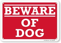 smartsign beware of dog sign