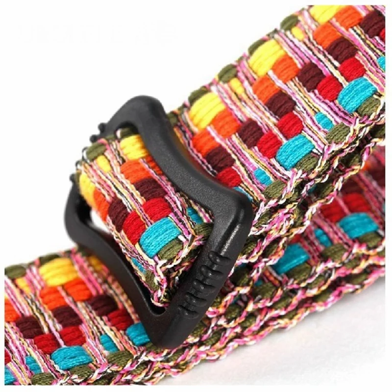 

Rainbow Ukulele Strap National Style Handmade Braided Guitar Ukulele Strap Colorful Adjustable Guitar Carrying Straps
