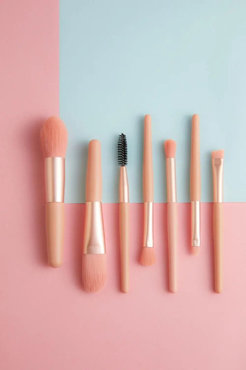 7 шт. портативный розовый набор кистей для макияжа бровей Кисть консилера губ