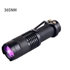 Светодиодный УФ-фонарик, фиолетовый свет, масштабируемый фокус, УФ 365395 нм