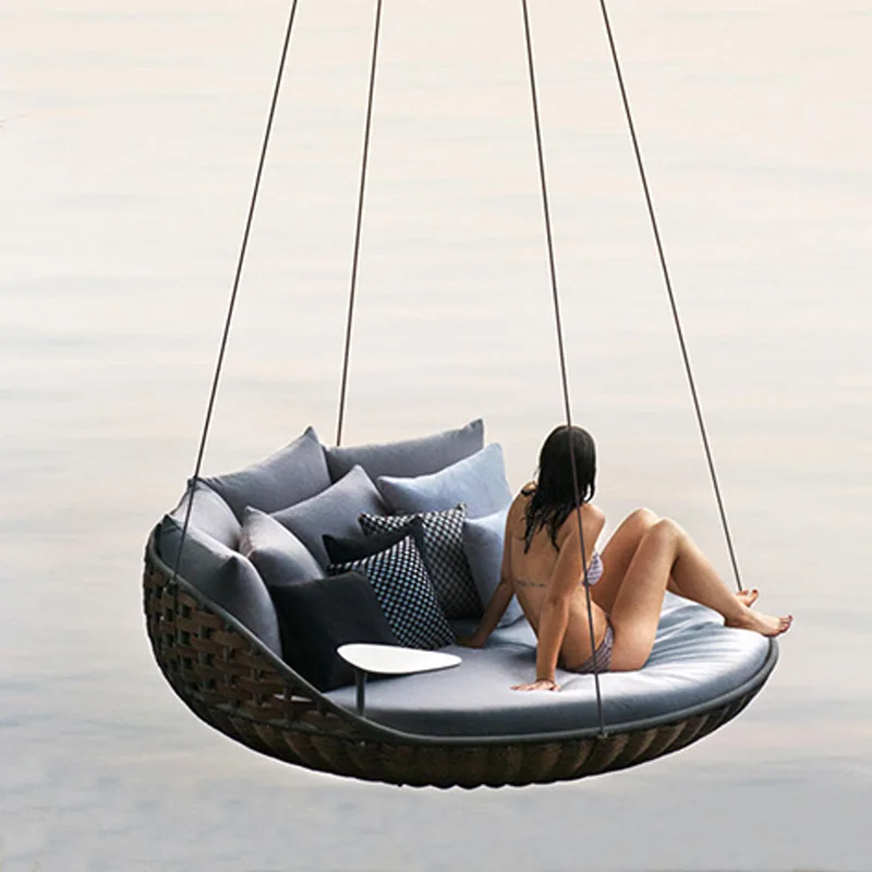 

Swing Rocking Chair Lounge Double Indoor Adult Hammock Rattan Bed Sofa Garden Furniture Terrace Balcony Courtyard