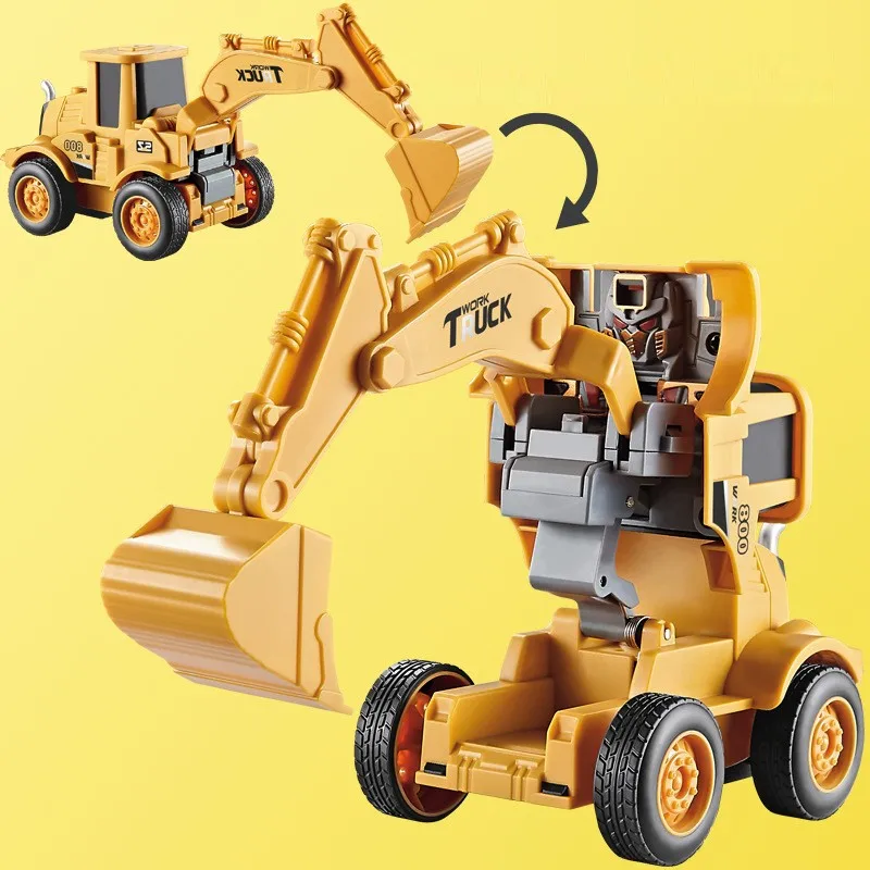 

1:24 Model Toy Engineering Car ABS Inertial Collision Transform Construction Vehicle Excavator Grabber Roller Scraper kids Toys