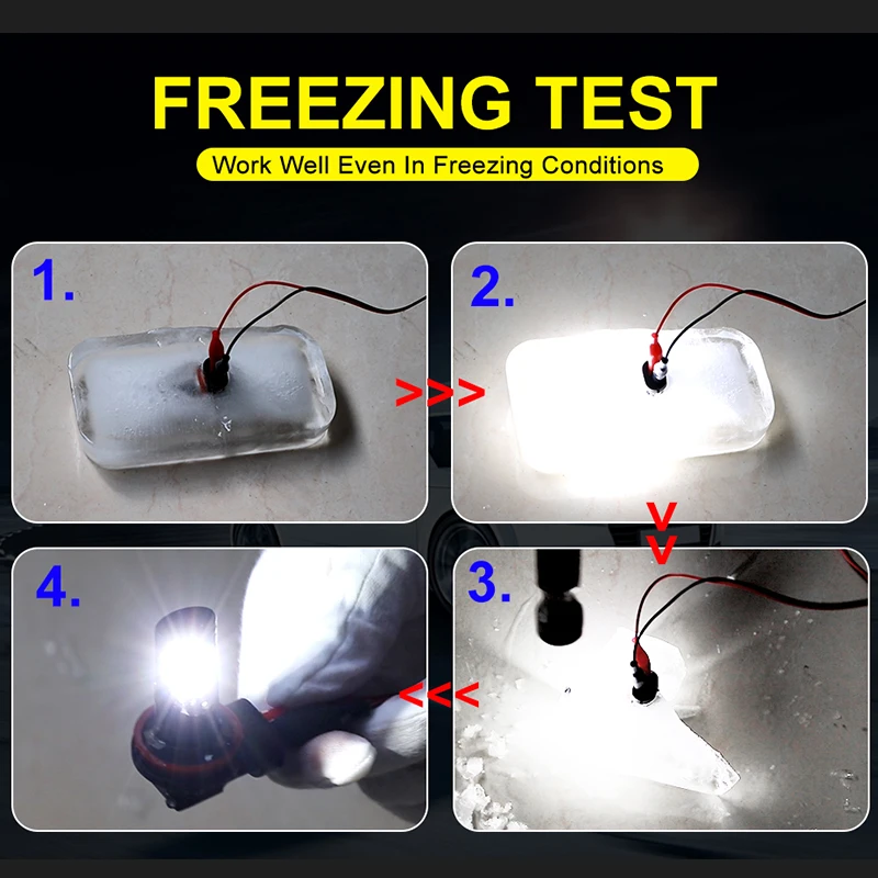 Автомобильные светодиодсветодиодный Противотуманные фары HB3 9005 HB4 9006 H8 H11 для