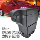 Автомобильный Стайлинг Черный центральный консольный ящик для Ford Fiesta 2009 - 2017 Новый подлокотник 2011 2013 2014 2015 2016