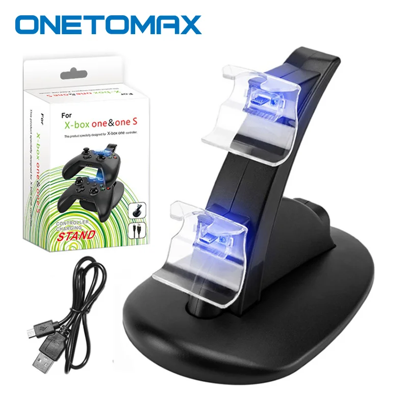 Подставка контроллер с двумя USB портами для Xbox One беспроводной джойстик зарядка