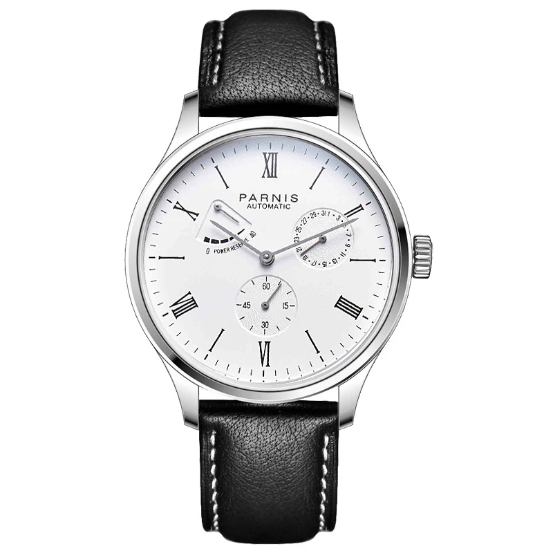 2019 Luxury Man Parnis 42mmDiver Reserve Watch Automatic Men Watches Auto Mechanical Winding mekanik kol saati relogio automatic