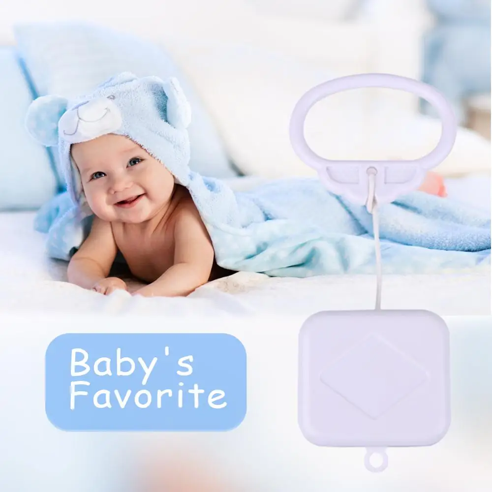 Pull Ring Music Box White ABS Plastic String Infant Kids Clockwork Cord Bed Bell Baby Rattles Toys | Игрушки и хобби
