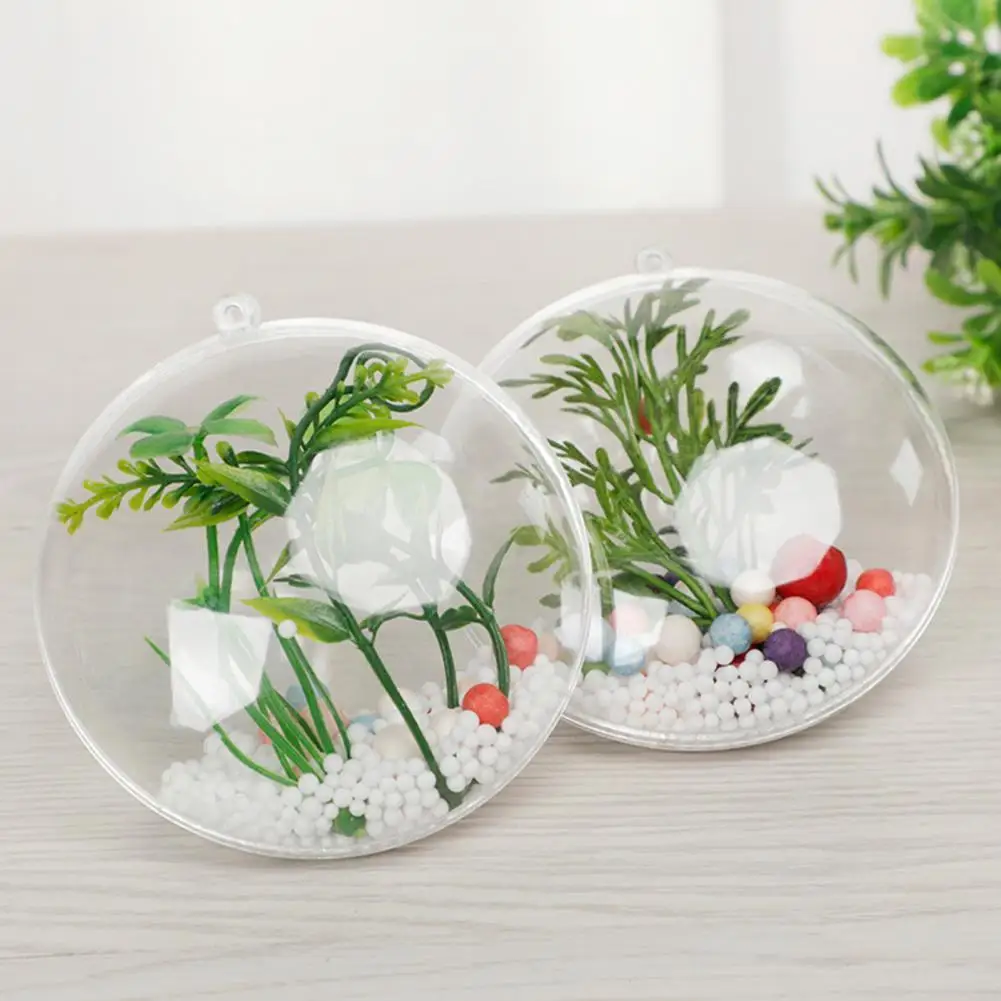

Multi-purpose Fillable Ball Transparent Shatterproof Plastic DIY Personalized Clear Ball Ornament for Home