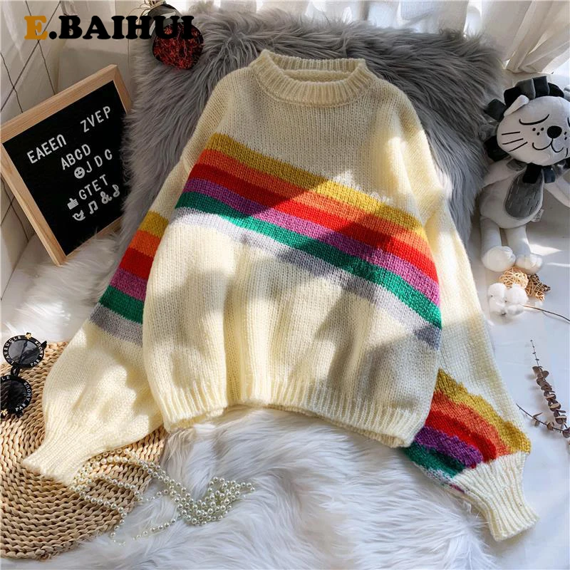 

Женский трикотажный джемпер с длинными рукавами-фонариками