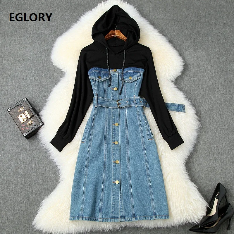 Платье с капюшоном 2020 весенние повседневные модные стильные женские хлопковые