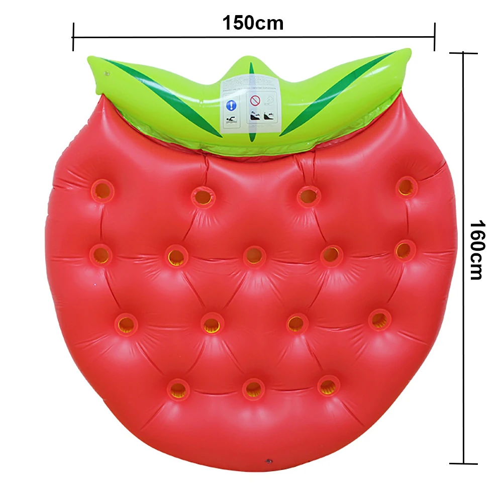 

Inflatable Strawberry Swimming Pool Float Air Mattress Raft Water Party Bed Mat