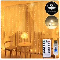 led string lights christmas decoration remote control hook usb wedding copper wire wreath curtain 3m lights bedroom lights
