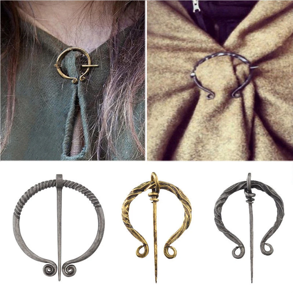 3 шт. винтажный Викинг норвежский Fibula Penannular брошь-фартук Пряжка Застежка плащ булавка для весенней одежды Декор