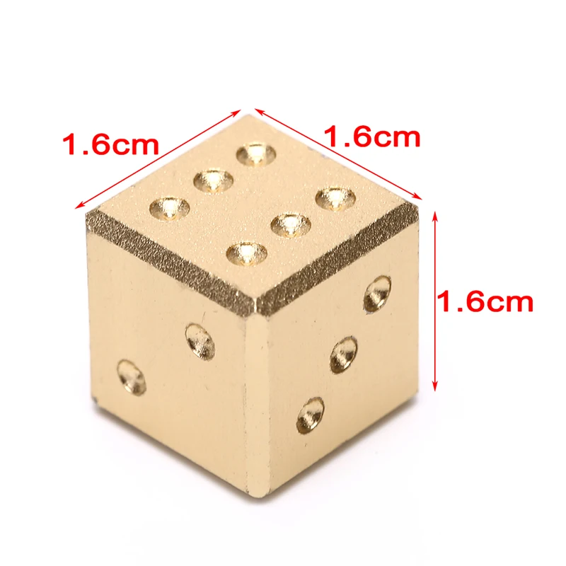 

16mm Metal Dice Gold/Silver Pure Color Aluminum Club Bar Drinking Playing Game Tool