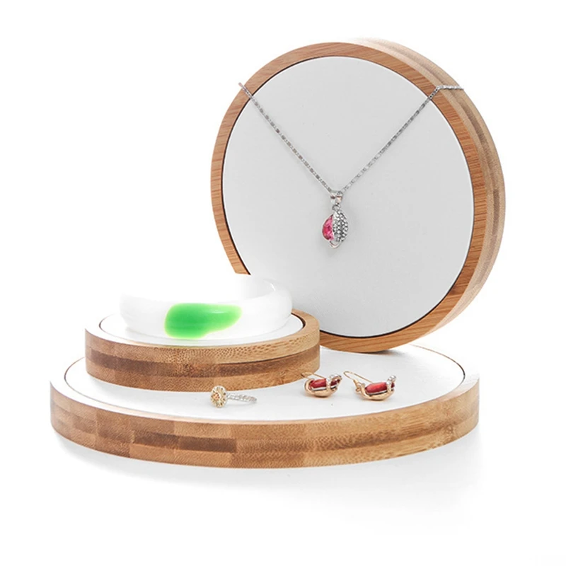 

Ring Display Holder Pendant Earrings Display Stand Brown & Jewelry Display Stand Display Cabinet Storage Box Apricot