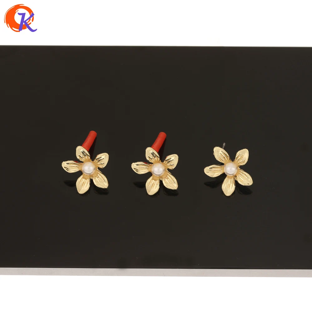 

Cordial Design 100Pcs 16*16MM Earring Findings/Jewelry Accessories/Imitation Pearl/Flower Shape/DIY/Hand Made/Earrings Stud