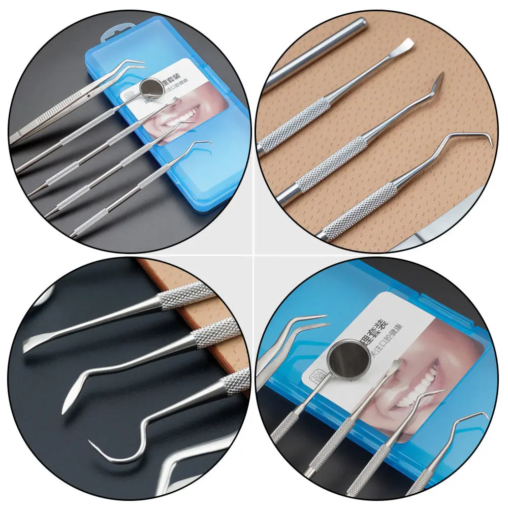 

1 set of Professional Tool Kit Teeth Cleaning Tools Oral Mirror Set