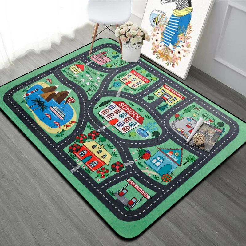 

Soft Baby Foam Play Mat Game Area Rug for Toddler Kid Child Educational Learn Road Traffic Play Mat Bedroom Classroom Carpet