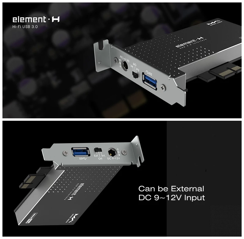 Matrix Element H PC HIFI USB 3.0 PCIe Card DC 9~12V Independent external power supply Cyrstek CCHD-575 interface | Электроника