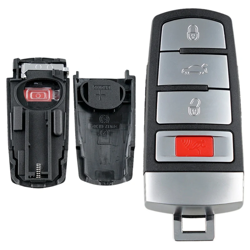 

Прочный черный чехол для автомобильного ключа с дистанционным управлением, Сменный Чехол с необработанным лезвием для VW Passat 2006-2010, 1 шт., 3 + 1 ...