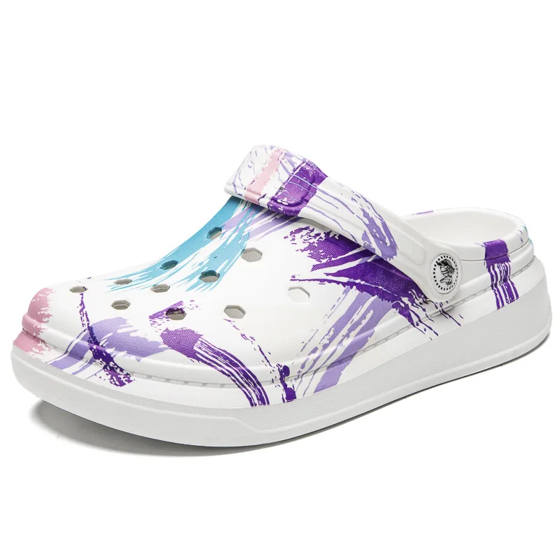 

Large Size 47 Sandals Men's Summer Baotou Sandals Couple Models Hole Shoes Beach Shoes Sandalias De Verano Para Mujer 2021