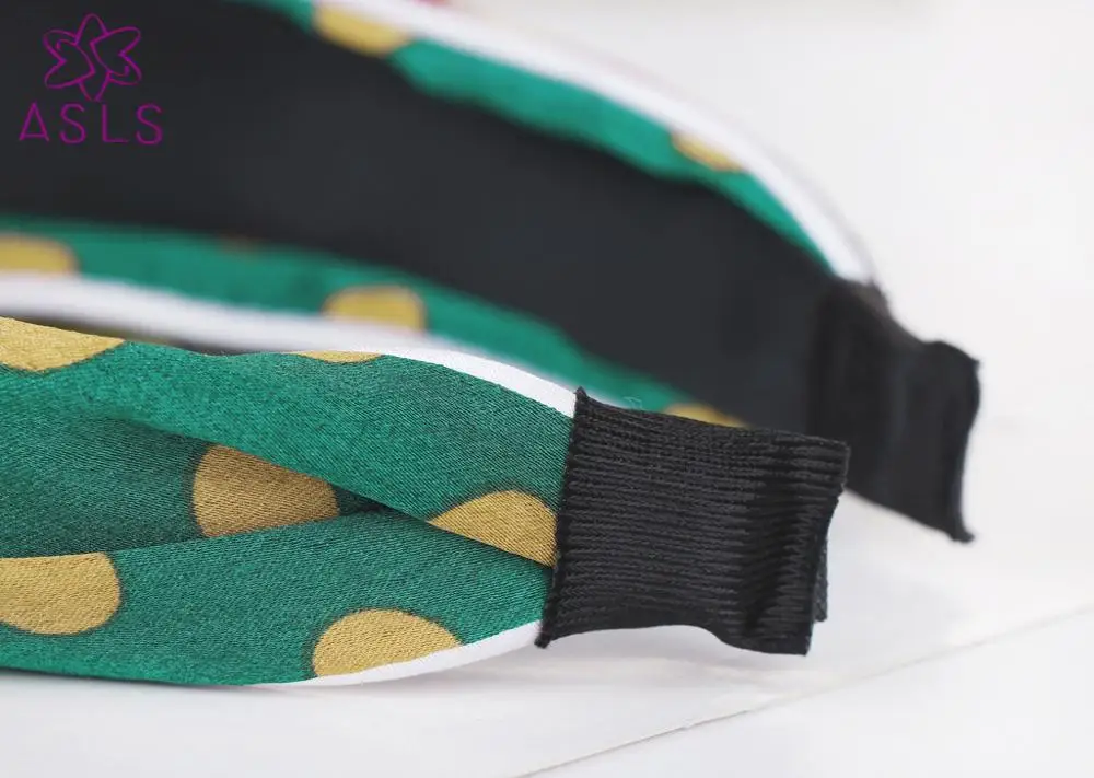 

New Korean version cloth art cross two-color printing knot broadside hairband Girl Hairbands Headwear Women for Hair Accessories