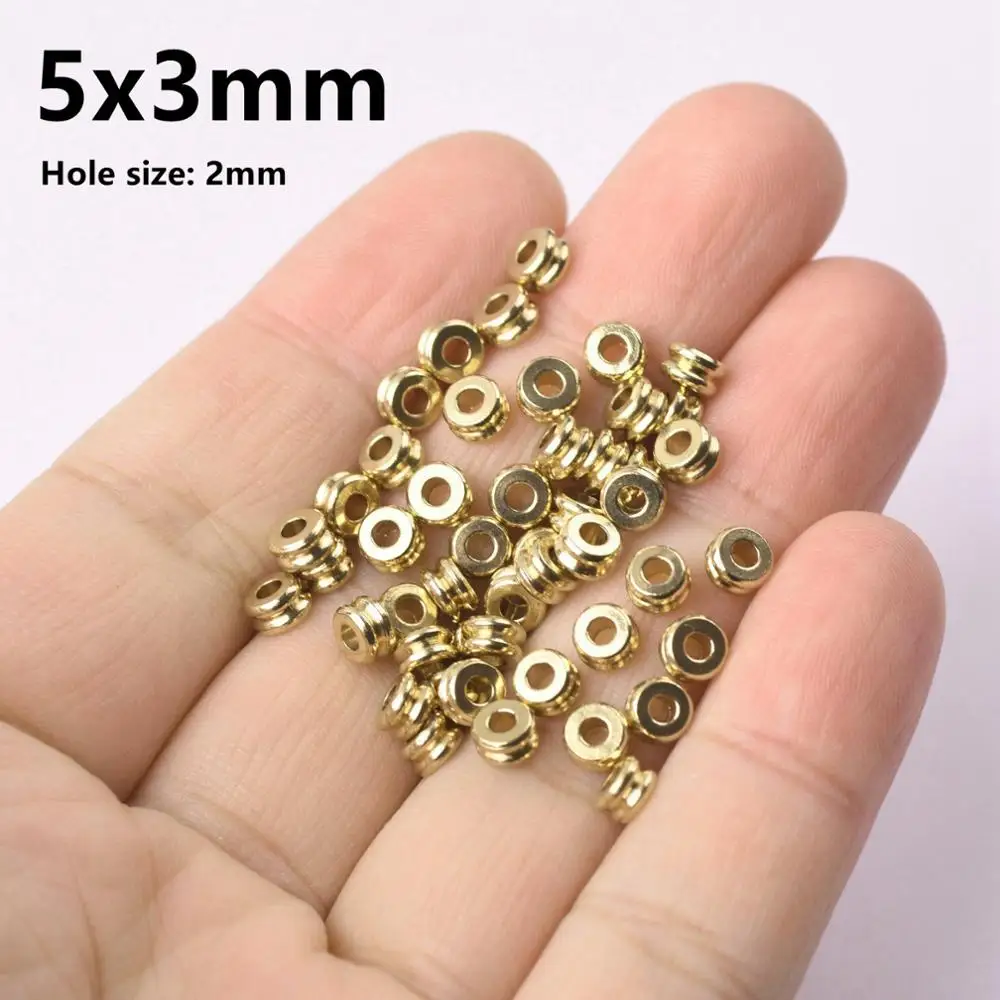 Прочные латунные металлические светло-золотистые бусины-разделители 3 мм 4 5 6 7 |