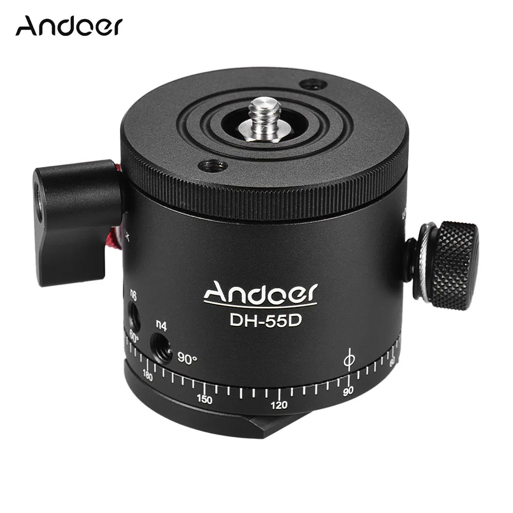 Andoer DH-55D HDR Panorama Tripod Head Panoramic Ball with Indexing Rotator Aluminum Alloy Max. Load 15kg/33Lbs | Электроника