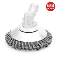 68 inch steel trimmer head garden weed steel wire brush break proof rounded edge weed trimmer head for power lawn mower grass