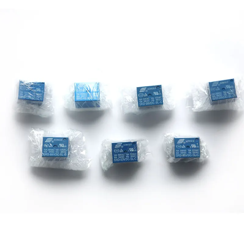 

New Relay SRD-05V 09V 12V 030624V48VDC-SL-C 5 Feet 10A Set Of Conversion