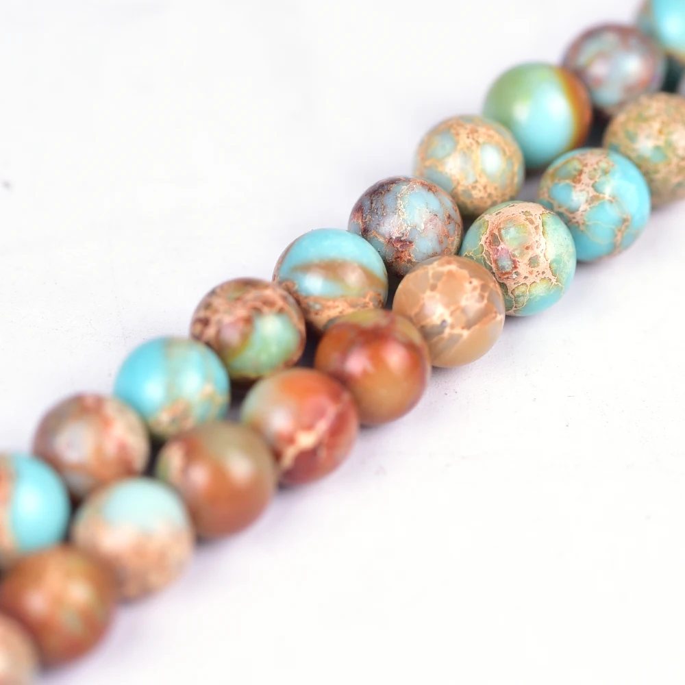 Asingeloo морской осадочный бирюзовый имперский бисер прядь свободный натуральный