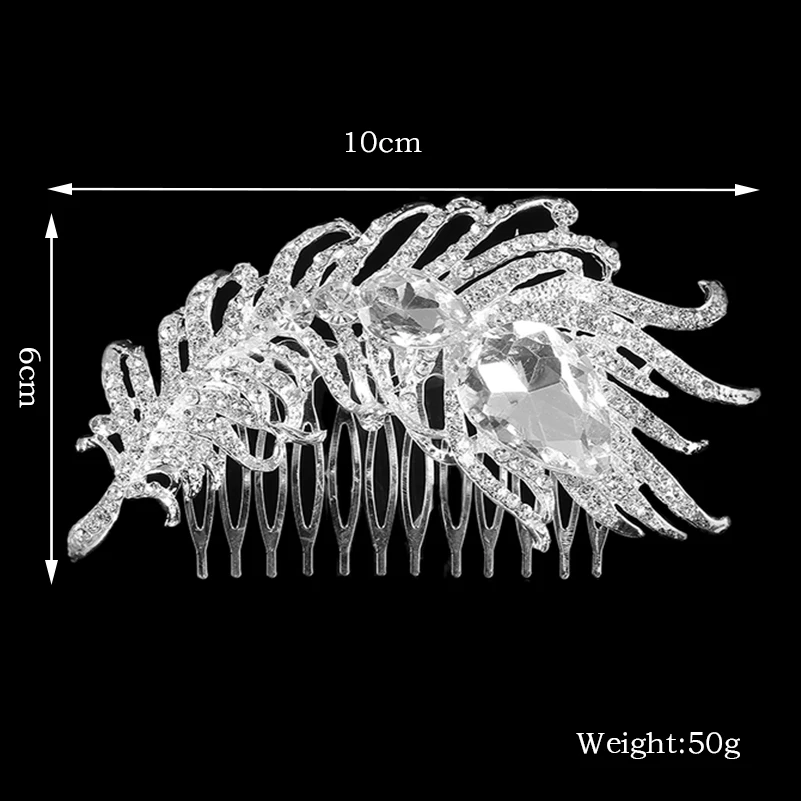 Linglewei новые аксессуары для волос свадебный головной убор гребень в виде пера
