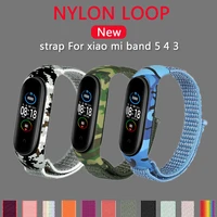 bracelet for mi band 5 nylon sport loop watch strap strap strap strap bracelet miband 5 bracelet for xiaomi mi band 4 3 strap