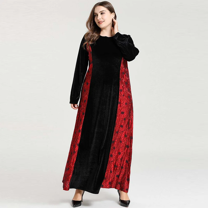 Мусульманское платье арабское исламское с длинными рукавами Среднего Востока