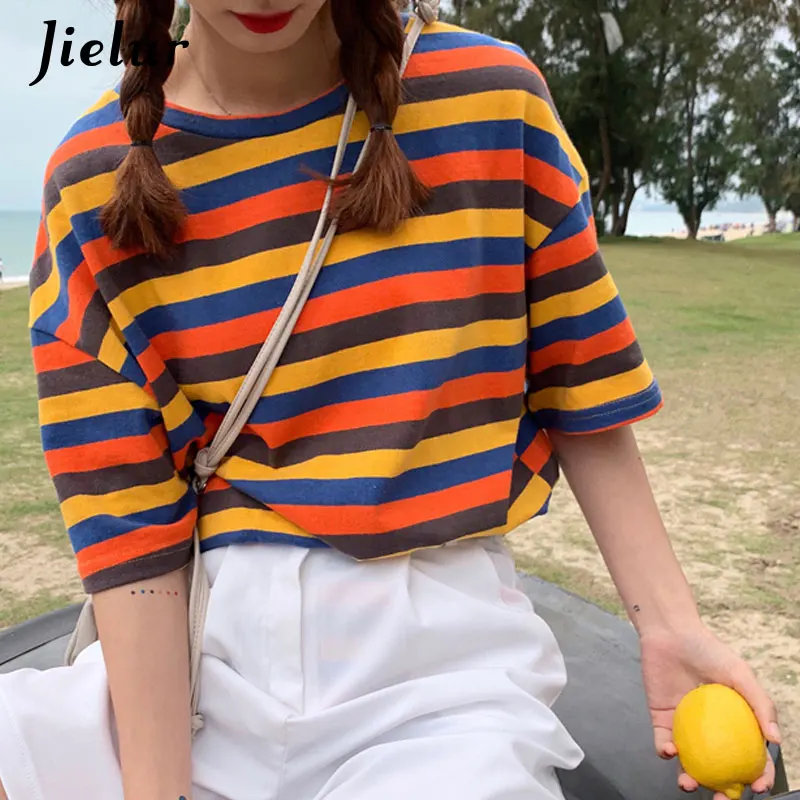 Женская футболка с коротким рукавом и круглым вырезом 3 цвета | одежда