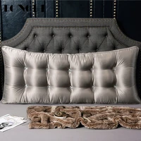 tongdi home soft large lace big pillow back cushion long suede elastic backrest multifunction luxury decor for bedside bed sofa