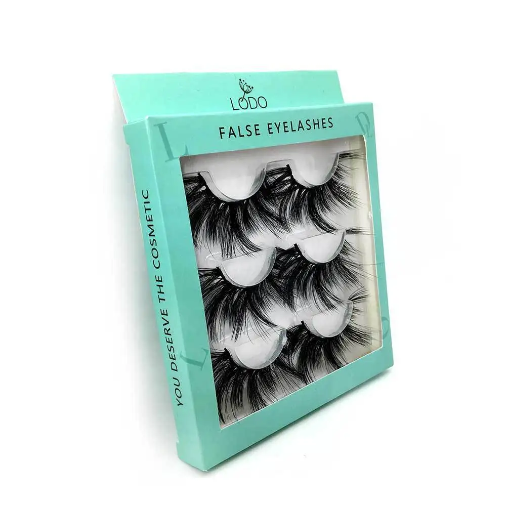 3 пары искусственных накладных ресниц крест плотные смешанные натуральные