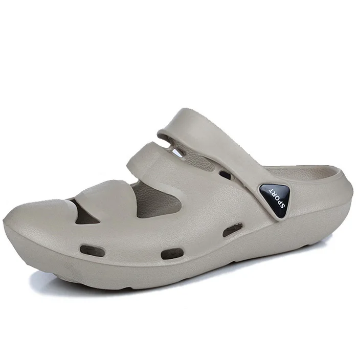 Сандалии мужские с перфорацией дышащие пляжные тапочки массажные шлепанцы обувь