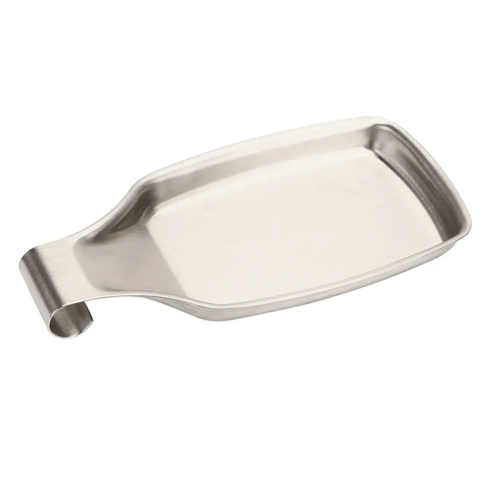 

1x Stainless Steel Spoon Rest Heat Resistant Kitchen Utensil Cooking Tool Holder