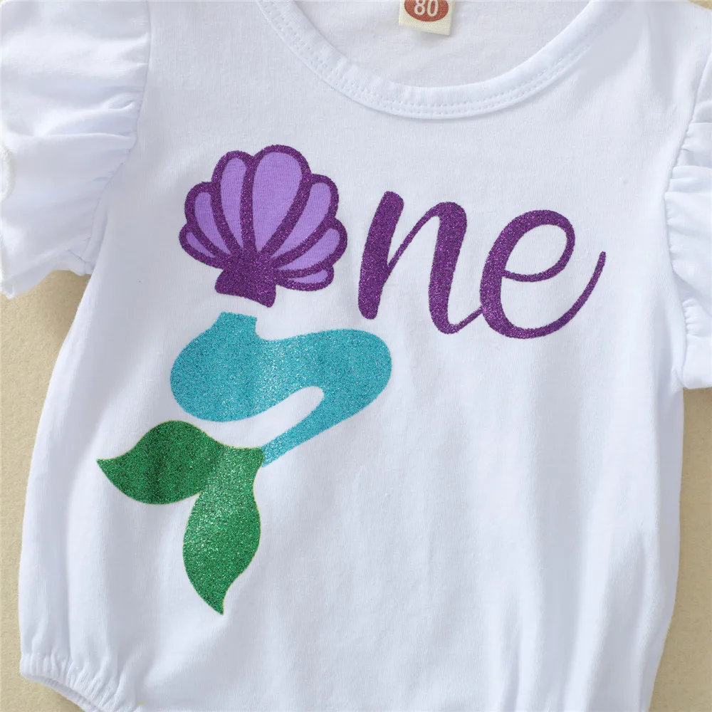 Комплект одежды для маленьких девочек на день рождения летняя хлопковая блузка с