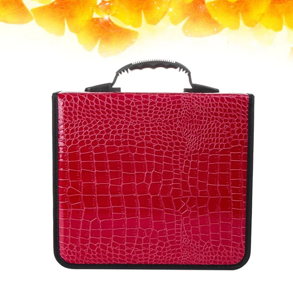 

200 Pieces Storage Bag Large Capacity Bag PU Storage Pouch Fashion Supplies (Red)