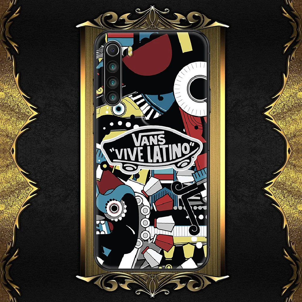 

Skateboard Brand Vansing-compatible Phone case For Xiaomi Redmi Note 7 7A 8 8T 9 9A 9S 10 K30 Pro Ultra black fashion coque