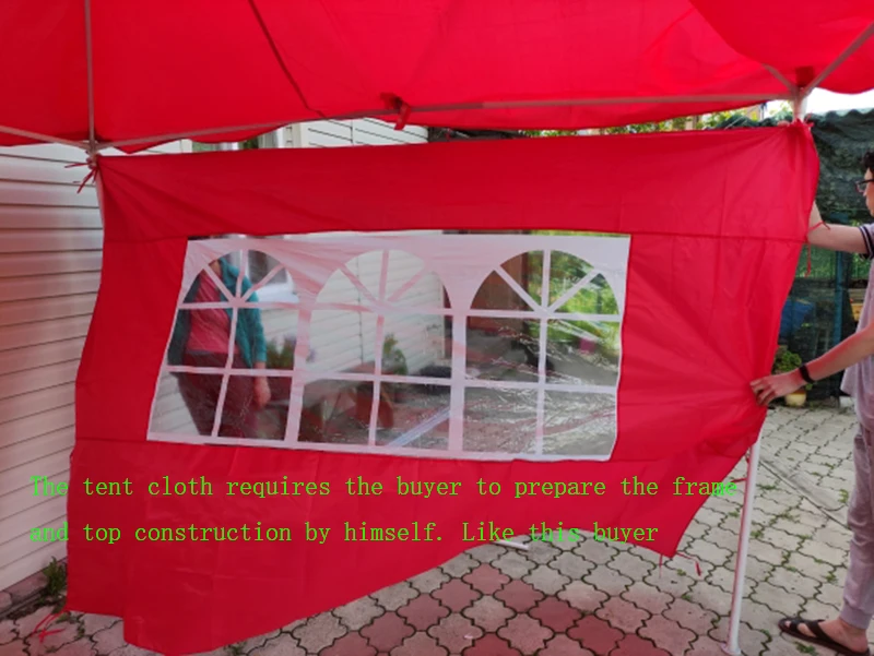 

Z30 Outdoor Tent Oxford Cloth Side Wall Rainproof Waterproof Tent Gazebo Garden Shade Shelter Side Wall Without Canopy Top Frame