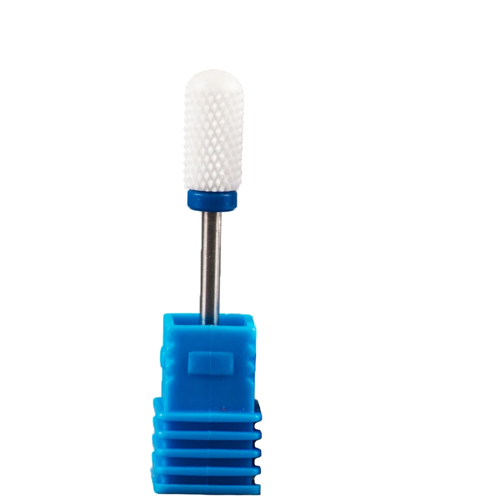 Feecy 8T Blue M Фрезерные керамические фрезы для ногтей, фрезы для маникюра, аксессуары для маникюрных станков, вращающиеся электрические пилки для ногтей, инструменты для дизайна ногтей - Цвет: Feecy 8T Blue M