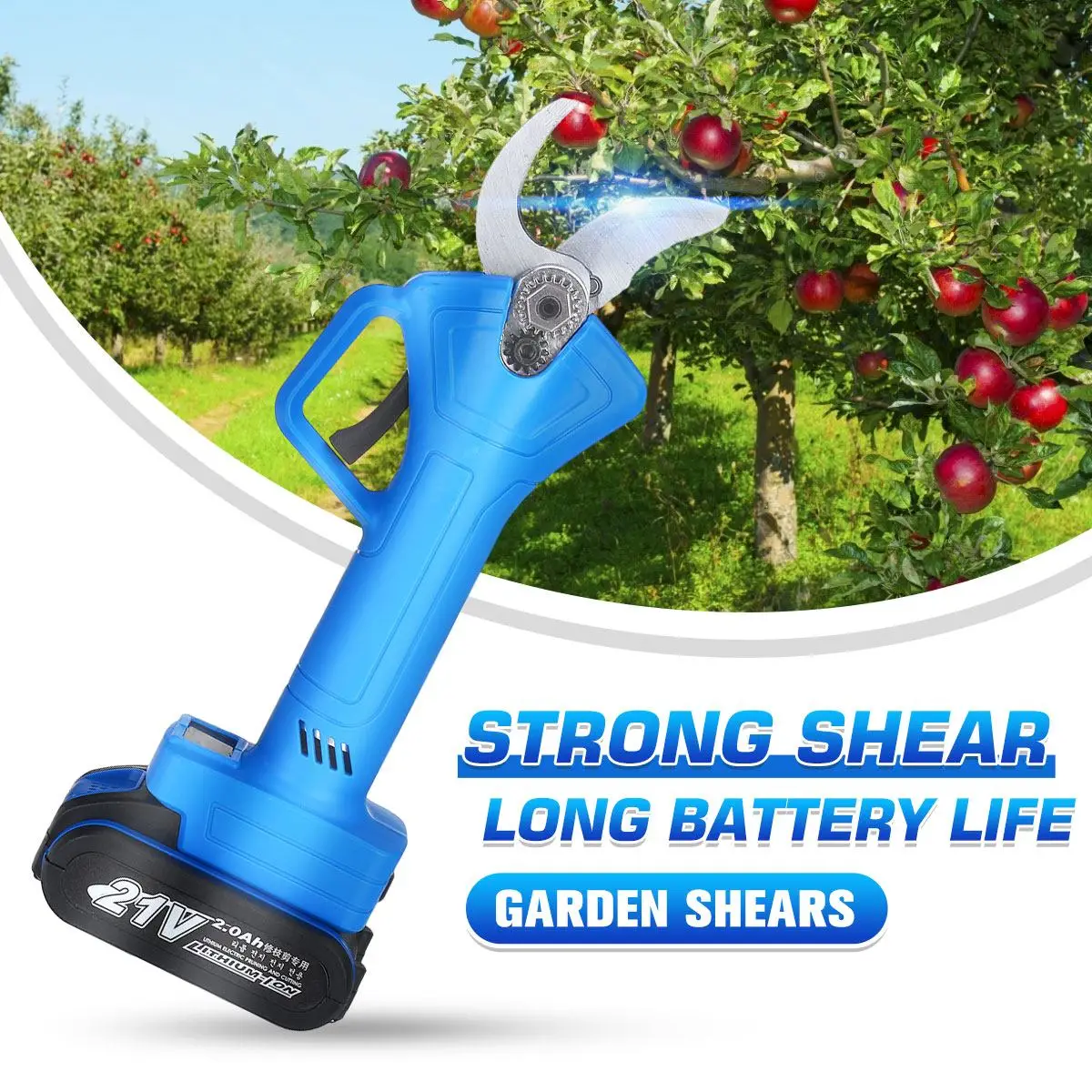 

35mm Brushless Cordless Pruner Electric Pruning Shear with 2pc Lithium-ion Battery Efficient Tree Bonsai Pruning Branches Cutter
