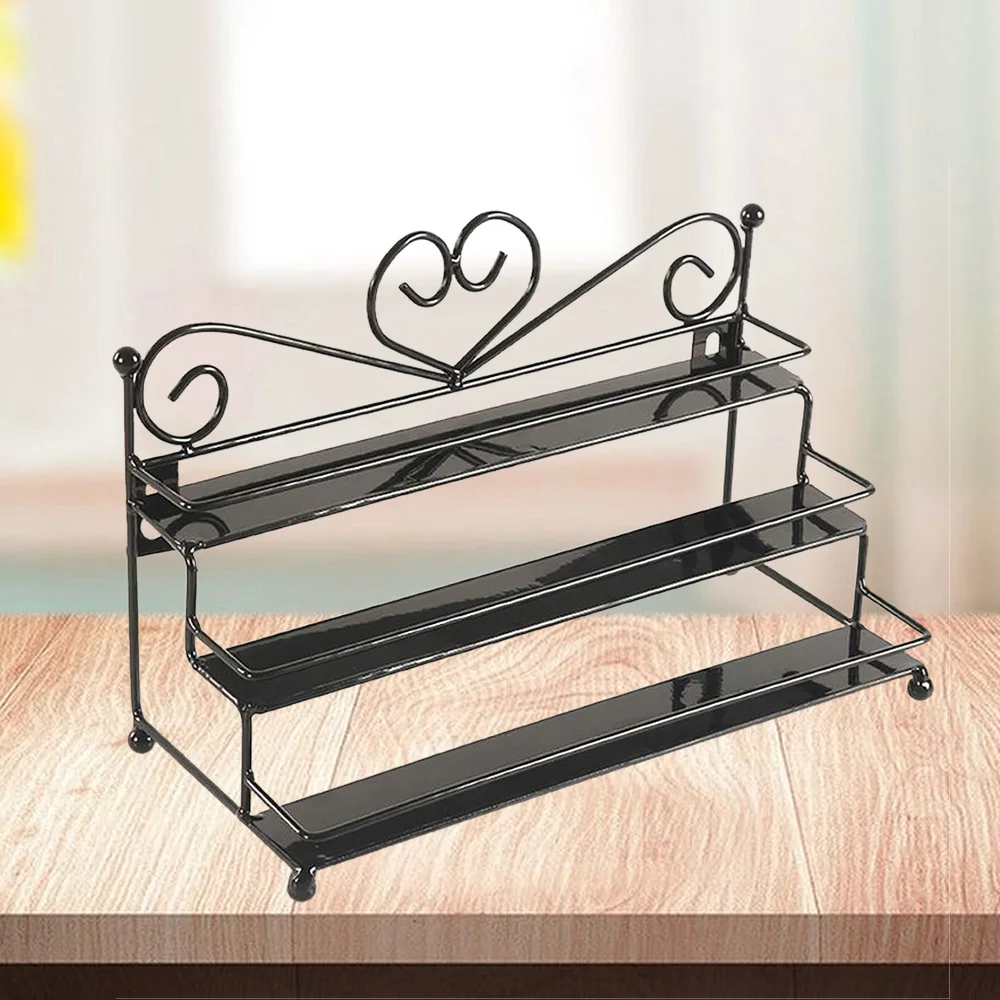 

Nail Art Tools Shelf Cosmetic Varnish Display Stand Three Layers Women Makeup Wall Rack For Lipstick Perfume Organizer