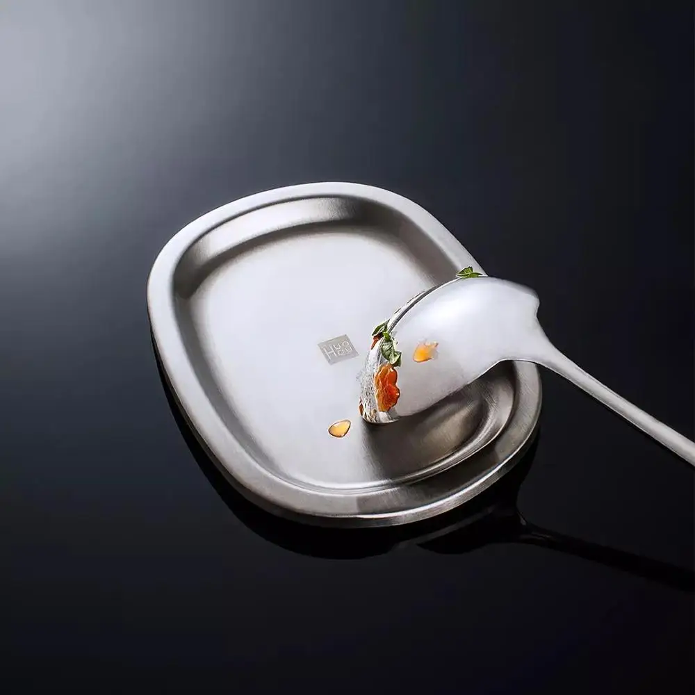 Huohou 304 Stainless Steel Spoon Pad Safe Durable Anti-corrosion Mat Non-slip Cutlery Container Easy To Clean For Food Kitchen |